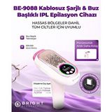 Bright Elegance BE-9088 Şarjlı Ipl Lazer Epilasyon Cihazı 999.999 Atım 9 Kademe Buz Başlık Hassas Dar Bölge Başlığı