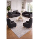 Bright Home Bohem 3 3 1 1 Lastikli Kanepe Örtüsü | Lastikli Koltuk Örtüsü | Koltuk Kılıfı Takımı - 180 x 230 cm - Antrasit