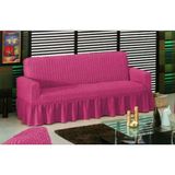 Bright Home Bürümcük Koltuk,kanepe, Çekyat Örtüsü,lastikli,esnekli,etekli Koltuk Kılıfı 3kişilik Koltuk Için - 180 x 230 cm - Gül Kurusu