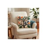Bright Home Digital Baskılı Punch Nakış Görünümlü Çiçekli Dekoratif Kırlent Kılıfı 1 Adet