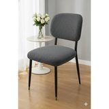 Bright Home Elma Sandalye Kılıfı Bohem Sandalye Kılıfı Yeni Model Sandalye Örtüsü - 45 x 50 cm - Antrasit - Füme