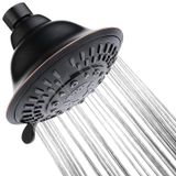 BRIGHT SHOWERS Duş Başlığı Yüksek Basınçlı Yağmur Duş Başlığı 5 Püskürtme Ayarlı Sabit Duş Başlığı Açısı Ayarlanabilir Banyo Duş Başlığı, Yağla Pürüzsüzleştirilmiş Bronz