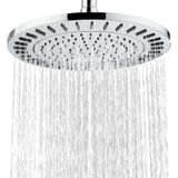 BRIGHT SHOWERS Yağmur Duş Başlığı, Ayarlanabilir Açı ve Tıkanmayı Önleyici Silikon Nozullu 9 İnç Yüksek Basınçlı Şelale Duş Başlığı, Lüks Banyo Tepegöz Yağmur Duş Başlığı, Krom