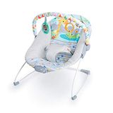 Bright Starts Ana Kucağı Rahatlatıcı Titreşimler Bebek Koltuğu - Çıkarılabilir Oyuncak Barı, Kaymaz Ayak, 0-6 Ay, 9 kg'ya Kadar (Safari Eğlencesi)