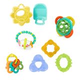 Bright Starts Diş Çıkarma Yardımcısı 8 Parça Hediye Seti, BPA İçermeyen Bebek Diş Kaşıyıcıları, Soğutmalı Diş Çıkarma Oyuncakları, Üniseks, 3 Aylık Ve Daha Büyük Bebekler İçin