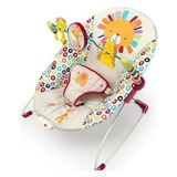 Bright Starts Taşınabilir Ana Kucağı Yatıştırıcı Titreşimli Çıkarılabilir Oyuncak Barlı Bebek Koltuğu, 0-6 Ay 0-9 kg (Eğlenceli Fırıldaklar) - Krem - Kırmızı