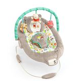 Bright Starts Winnie the Pooh Dots & Hunny Pots Sallanan Bebek Titreşimli Bebek Koltuğu, Müzik ve 3 Farklı Oyun Arkadaşlı, 58x48x58 cm