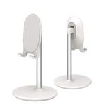 Bright Stone Masa için Telefon Standı, Masa için Ayarlanabilir Tablet Standı Telefon Tutucu, 4"-12.9" Telefonlar/Tablet/iPhone/iPad/Anahtar ile Uyumlu (Beyaz)