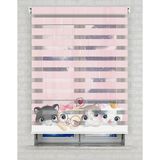 BRIGHTCOVER Sevimli Yavru Kediler Baskılı Zebra Perde - Gece Gündüz - Çocuk Odası Perdesi | Kokusuz Mürekkeple Basılmış Zebra Perdeler ile Sende Tarzını Yansıt! | 1 Dakikada Pratik Montaj - Renkli - 160 x 200 cm