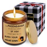 BrightinWint Vanilya Kokulu Mumlar, Kadınlar için Mum Hediyeleri, Arkadaşlığımız Bu Mum Gibi, Ev Kokulu Eşsiz Mumlar, Kadınlar, Erkekler, BFF, Bestie, Best Friend için Komik Komik Hediyeler