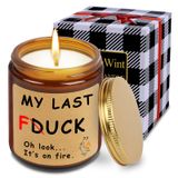 BrightinWint Vanilya Kokulu Mumlar, Kadınlar için Mum Hediyeleri, Komik My Last F Candle Ev Kokulu Eşsiz Mumlar, Kadınlar, Erkekler, BFF, Bestie, En İyi Arkadaş, İş Arkadaşı için Komik Komik Hediyeler