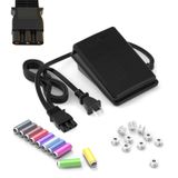 BRIGHTLYLIT Dikiş Makinesi Ayak Pedalı ve Güç Kablosu, Üç Yuvarlak Fiş, Janome Cover Pro Yeni Ev Elna BabyLock Pfaff Viking Sears ve Diğer Dikiş Makinesi Markaları için Uygun (033770217)