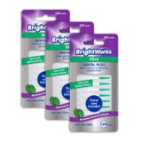 BrightWorks Nane Diş Seçimleri, Ekstra Yumuşak Kauçuk Kıllı, Dişlerin Arasını Nazikçe ve Etkili Bir Şekilde Temizleyin, Seyahat Çantası Dahil, 3 Paket (Paket Başına 120)