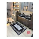 Brillant 80X120 Ölçü Eskitme Görünümlü Gri Banyo Paspası