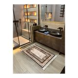 Brillant 80X120 Ölçü Eskitme Görünümlü Kaymaz Taban Kahverengi Banyo Paspası