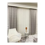 Brillant BEJ-Eskitme Desen 1/3 Sık Pile Yumuşak Dokulu Fon perde