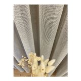 Brillant Bej-Gri Renk Modern Dokulu Örme 1/3 Sık Pile Tül Perde