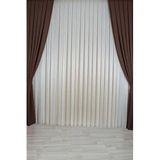 Brillant Beyaz Pırlanta Tül Perde 1/3 Sık Pile, Beyaz, 200 X 260