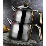 Brillant CY-5866 Mira Orta Mini Gold Kulp Çaydanlık