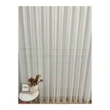Brillant Ekru Keten Şantuk 1/2,5 Pile Tül Perde, Ekru, 300 X 270