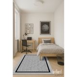 Brillant GRİ Jüt Sisal Görünüm Bordürlü Kaymaz Taban Yolluk Mutfak Halı
