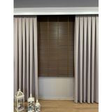 Brillant Kahverengi %100 Orijinal Ahşap Jaluzi Perde 50 mm Ofis Modern ve Tüm Mekanlar Için - 100 x 130 cm