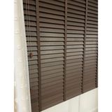 Brillant Koyu Kahverengi %100 Orijinal Ahşap Jaluzi Perde 50 mm Ofis Modern ve Tüm Mekanlar Için - 100 x 190 cm
