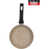 Brillant Lüks Granit 18 cm Krem Tava Yanmaz Yapışmaz Tava