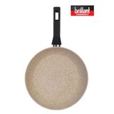 Brillant Lüks Granit 30 cm Tava Yanmaz Yapışmaz Tava Krem