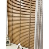 Brillant Meşe Rengi %100 Orijinal Ahşap Jaluzi Perde 50 mm Ofis Modern ve Tüm Mekanlar Için - Açık Meşe - 180 x 200 cm