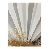 Brillant Modern Dokulu 1/3 Sık Pile - Ekru Renk Tül Perde