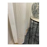 Brillant Modern Dokulu Örme 1/2,5 Pile - Ekru - Krem Tül Perde, Krem, 320 X 260