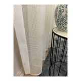 Brillant Modern Dokulu Örme 1/2,5 Pile - Ekru - Krem Tül Perde, Krem, 460 X 250