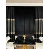 Brillant Siyah Renk %100 Orijinal Ahşap Jaluzi Perde 50 Mm Ofis Modern Ve Tüm Mekanlar Için - 160 x 120 cm