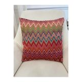 Brillant Zigzag Desen Renkli Kırlent Kılıfı 45X45