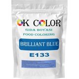 Brilliant Blue E133 Mavi Toz Gıda Boyası 100 gr