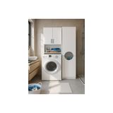 Brillon Verga Çamaşır Makinesi Banyo Dolabı, Kirli Sepetli, Beyaz