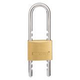 BRINKS - Ayarlanabilir Mandallı 50 mm Ticari Prinç Anahtarlı Asma Kilit - Bor Çelik Mandallı Prinç Gövde
