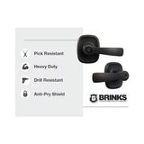 Brinks Push Pull Döner Kapı Kilitleri Alwood Giriş Kolu, Bronz, 23013-150 - standart