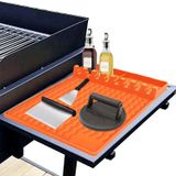 Brinman Silikon Izgara Araçları Mat, Blackstone için Yan Raf Mat, Blackstone Izgara Aksesuarları, Izgara Pedi, Barbekü Izgara Aracı Mat, Mutfak, Tezgah, Pişirme için Kaşık ve Izgara Gereçleri için Isıya