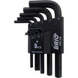 Brio Allen Anahtar (Alyan Anahtar) Seti Kısa 9 Parça 1,5-10 Mm