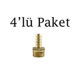Brio Hava Hortum Erkek Rekoru 1/2 10Mm 4'Lü Paket