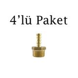Brio Hava Hortum Erkek Rekoru 1/2 8Mm 4 adet
