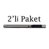 Brio Maket Bıçağı Cam Filmi Uygulama Metal 9 Mm 2'li Paket Gri