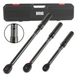 Brio Tork Anahtari 3 Ad 1/4" 5-25 Nm, 3/8" 10-60 Nm, 1/2" 20-200 Siyah