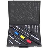 Brio Tork Anahtarı Seti 32 Parça 1/4 5X25 - 3/8 10X60 - 1/2 20X200 - Çok Renkli