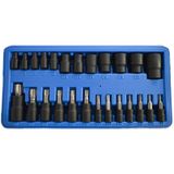 Brio Torx Lokma Seti 1/2 1/4 3/8 25 Parça T8-t60 / E4 - E22