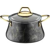 Brioni Marble 20 cm Siyah Derin Tencere
