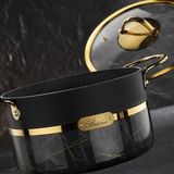 Brioni Selection 24 cm Granit Derin Siyah Tencere