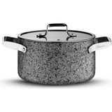 Brioni Stone-Age 20 cm Granit Derin Tencere PEEK Kaplama ile Isıya Dayanıklı ve Şık Tasarım